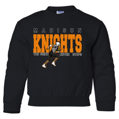 The Grind Never Stops  - Heavy Blend Youth Crewneck Sweatshirt Thumbnail