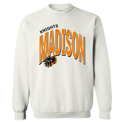 Arched Madison  - Heavy Blend Crewneck Sweatshirt Thumbnail