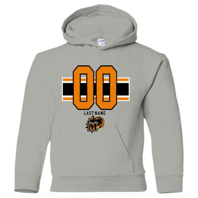 Number & Name  - Heavy Blend Youth Hooded Sweatshirt Thumbnail