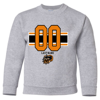 Number & Name  - Heavy Blend Youth Crewneck Sweatshirt Thumbnail