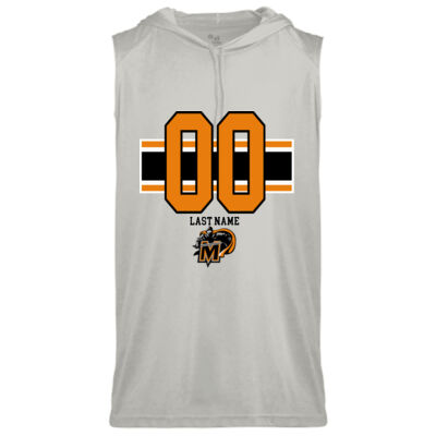 Number & Name  - Men's B-Core Sleeveless Hooded T-Shirt Thumbnail