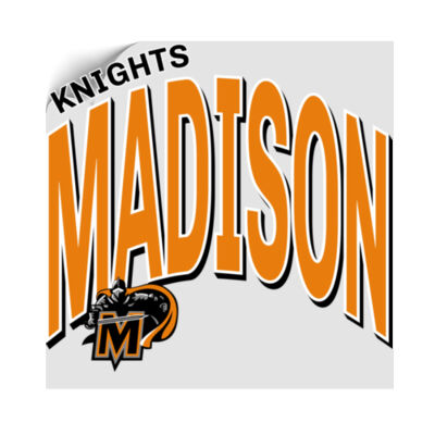 Arched Madison  - Handheld UV DTF Sticker -  Cup/Phone Size Thumbnail